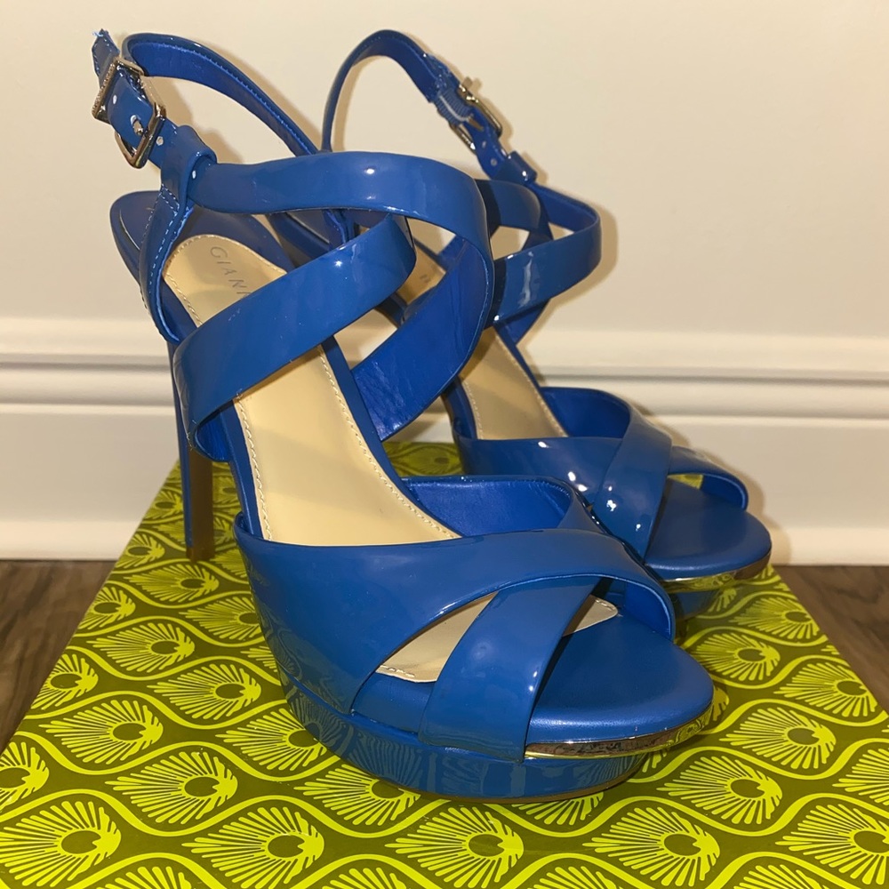 Blue Platform High Heels